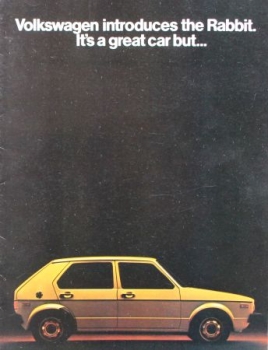Volkswagen Rabbit Modelprogram 1974 "It's a great car but..." Carbrochure (6916)